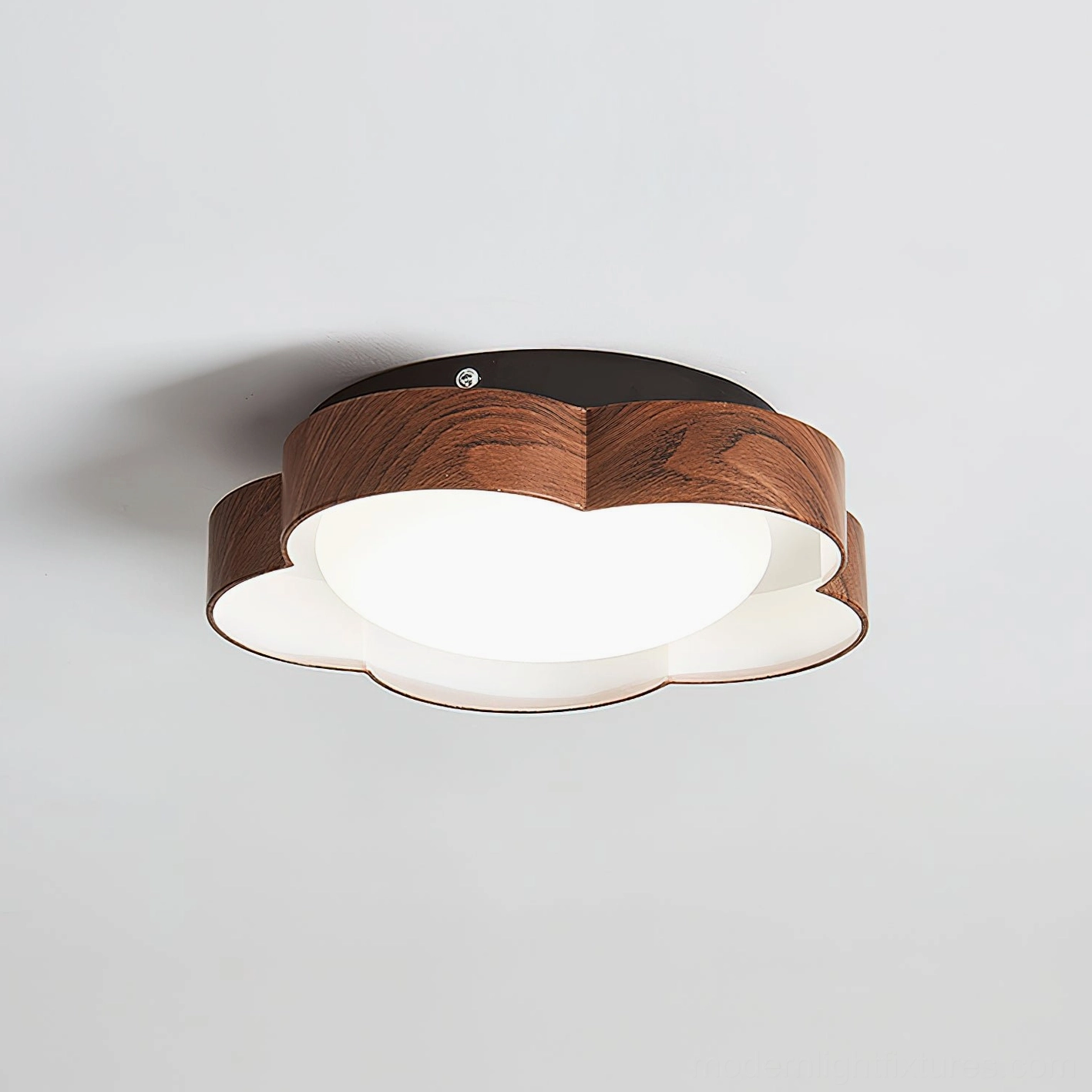 Small 25cm modern flush mount ceiling light fixture - beige cloud design for bedrooms