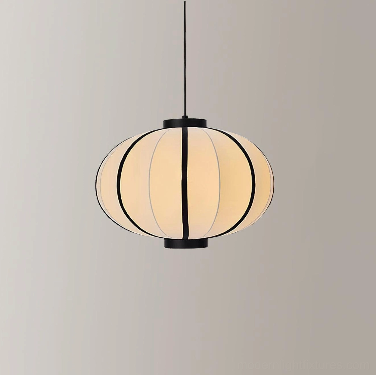 Modern black and white geometric lantern pendant light small size 40cm variant