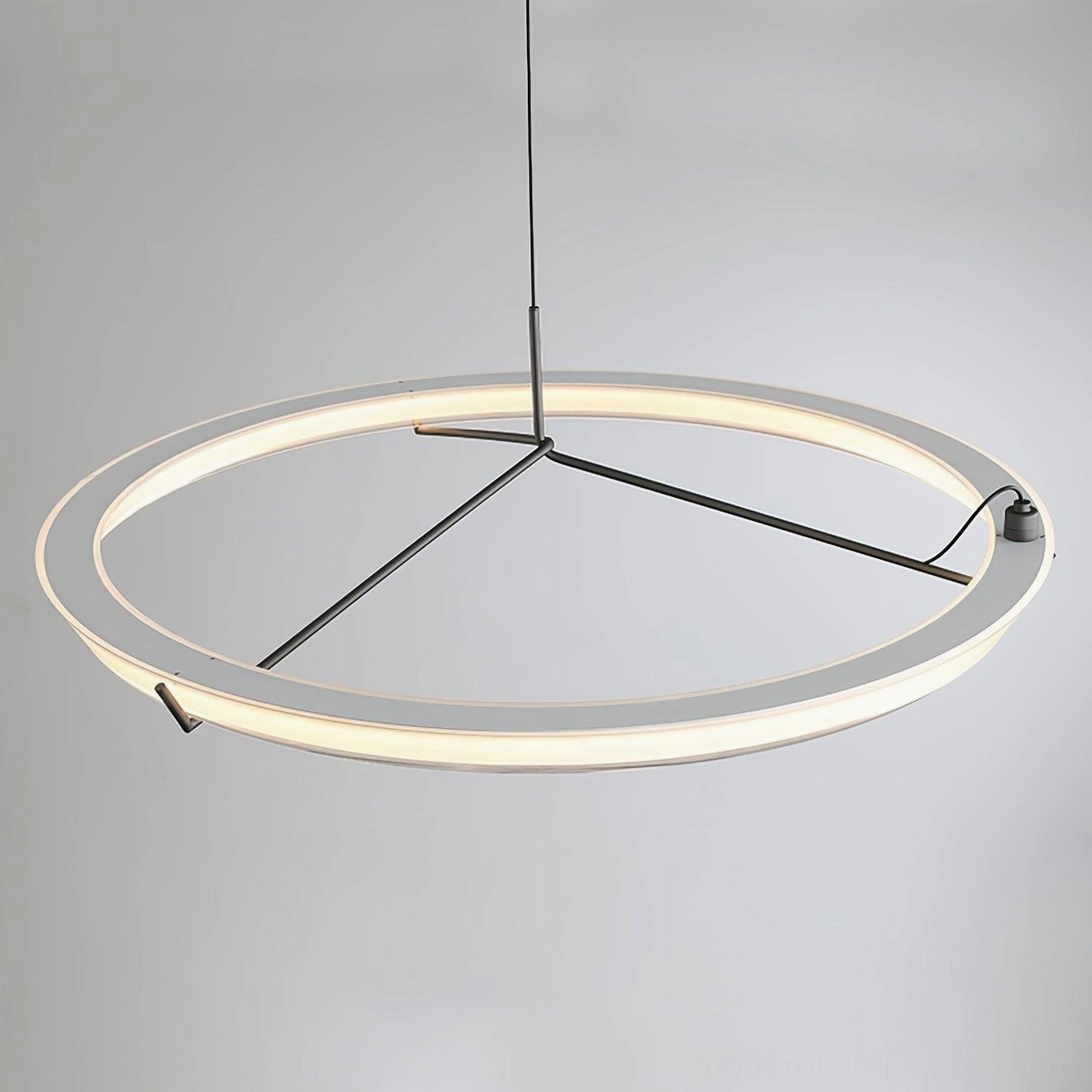 Small round pendant light in black finish with frosted acrylic shade for bedroom entryway lighting