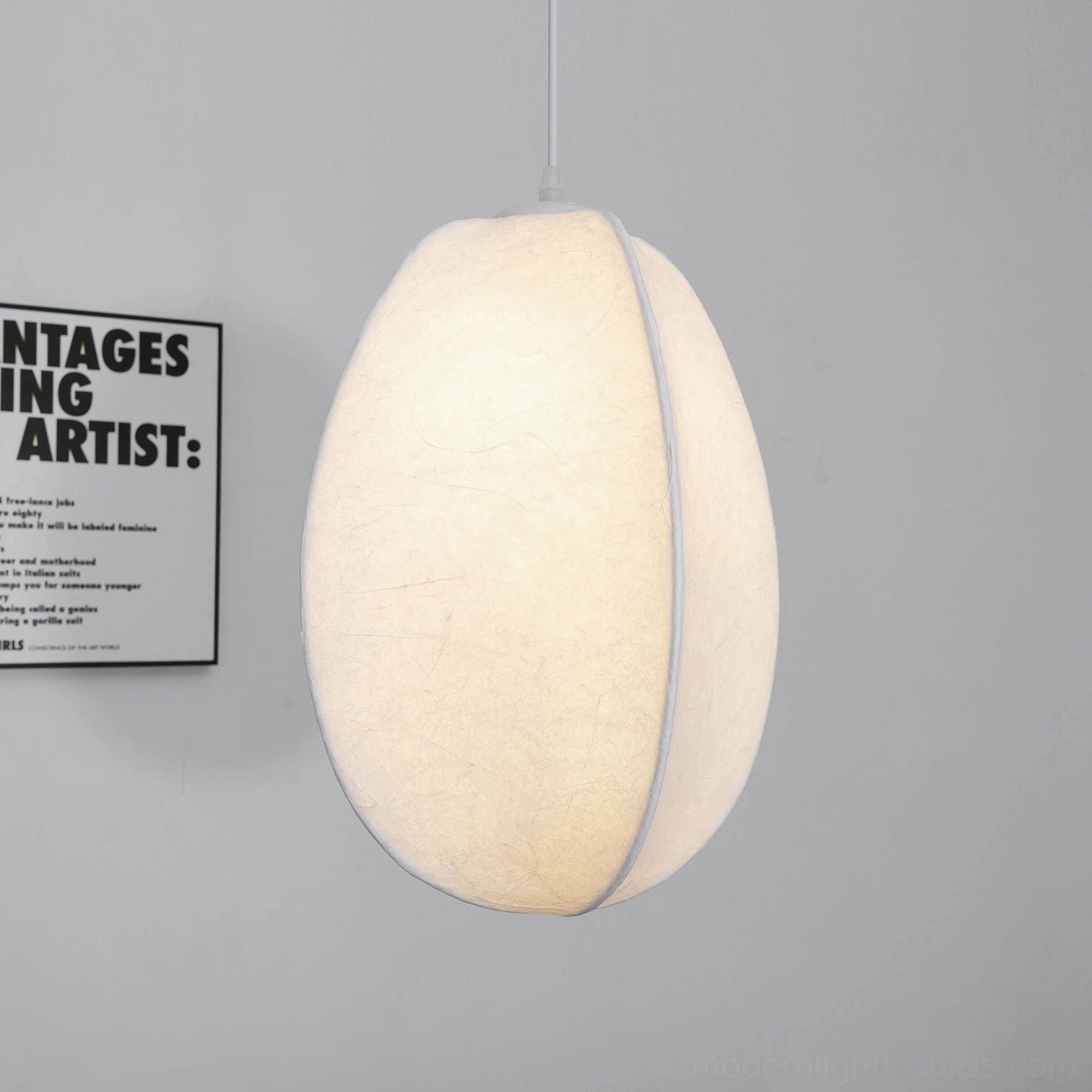 Solaria fabric pendant lamp elegant contemporary hanging light fixture