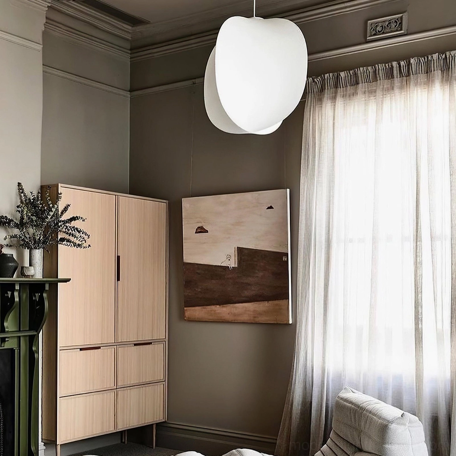 Solaria pendant light shadow play fabric diffusion atmospheric lighting