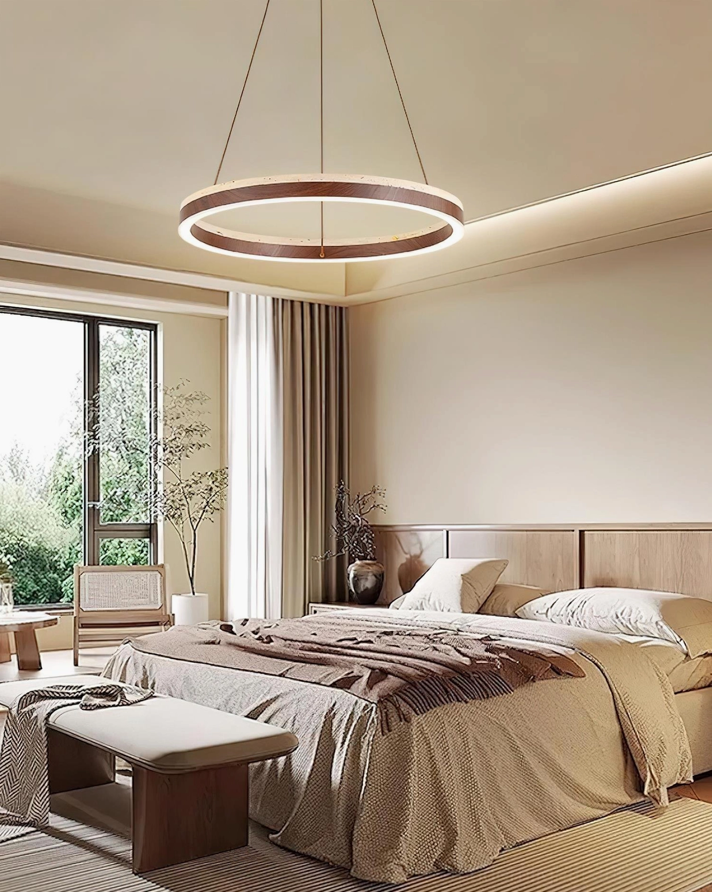 Solaro modern ring LED chandelier sleek contemporary pendant light design