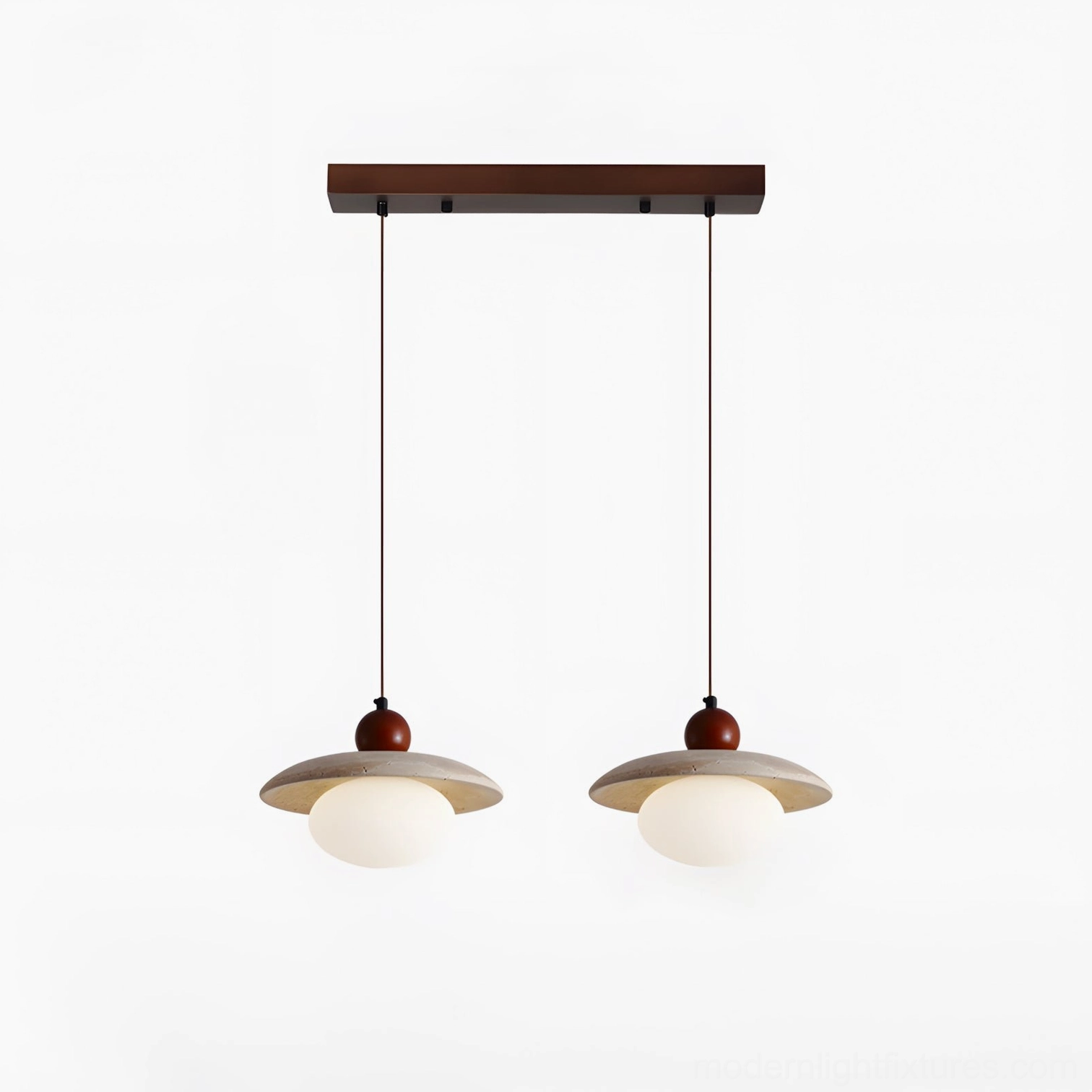Two Solven pendant lights side by side configuration minimalist modern design