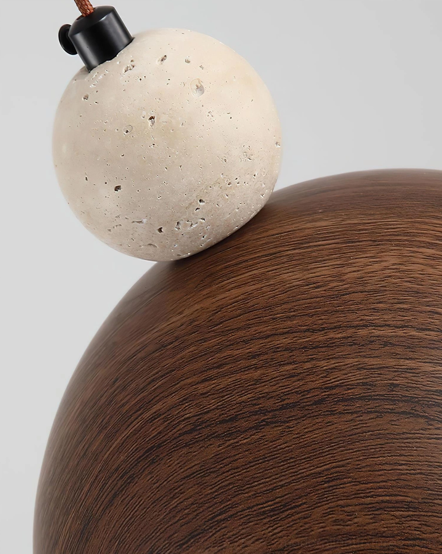 Somira hanging lamp showing suspended installation with adjustable 59-inch wire length and braided cord detail