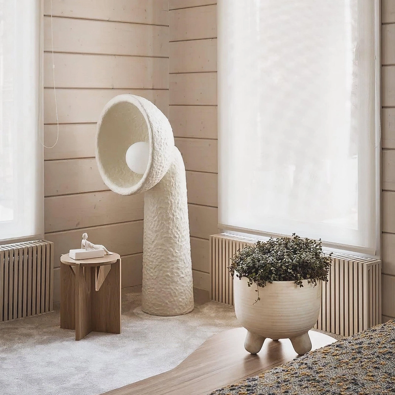 Soniah compact floor lamp 30cm diameter 101cm height room placement guide