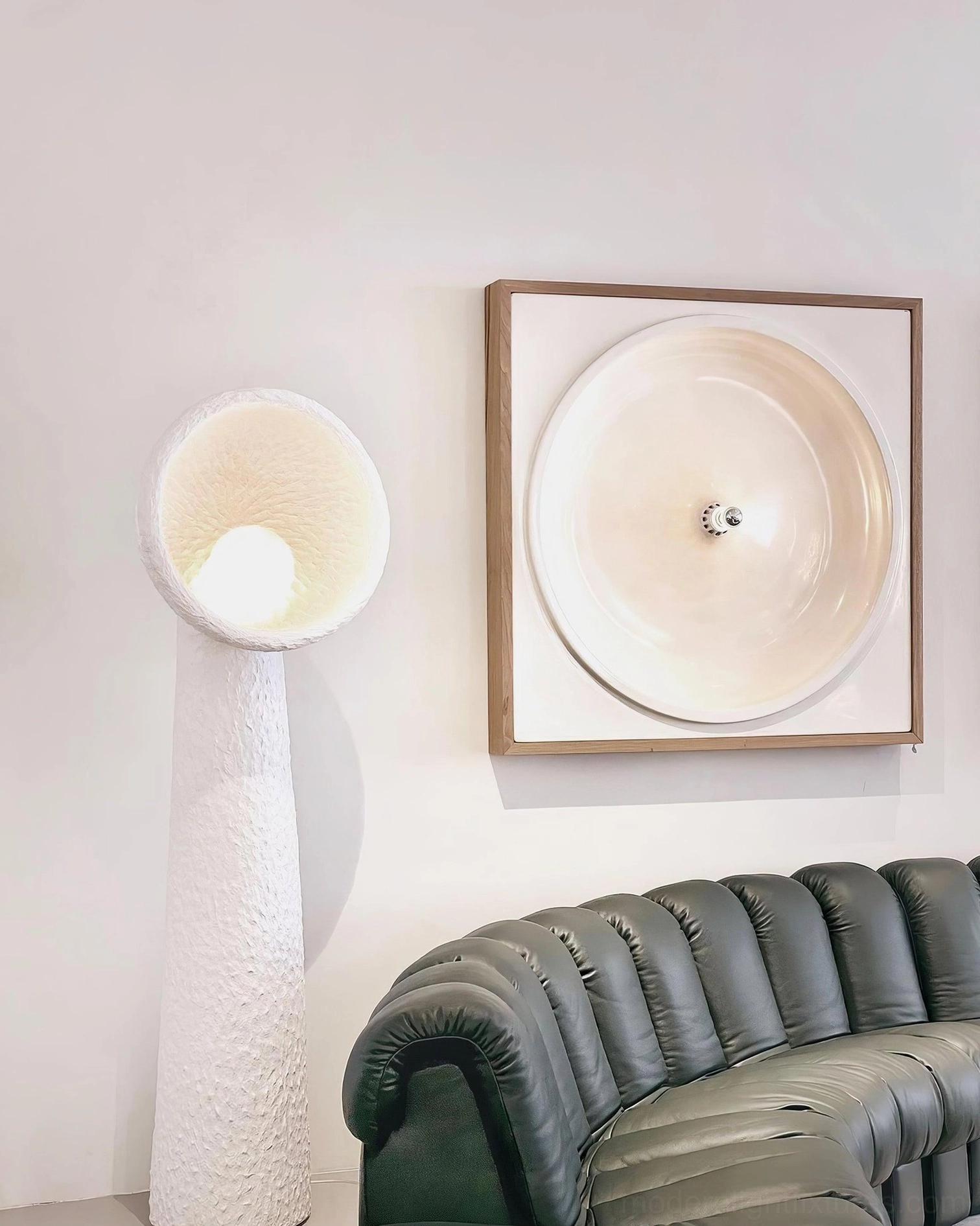 Soniah white floor lamp entryway hallway design statement piece focal point