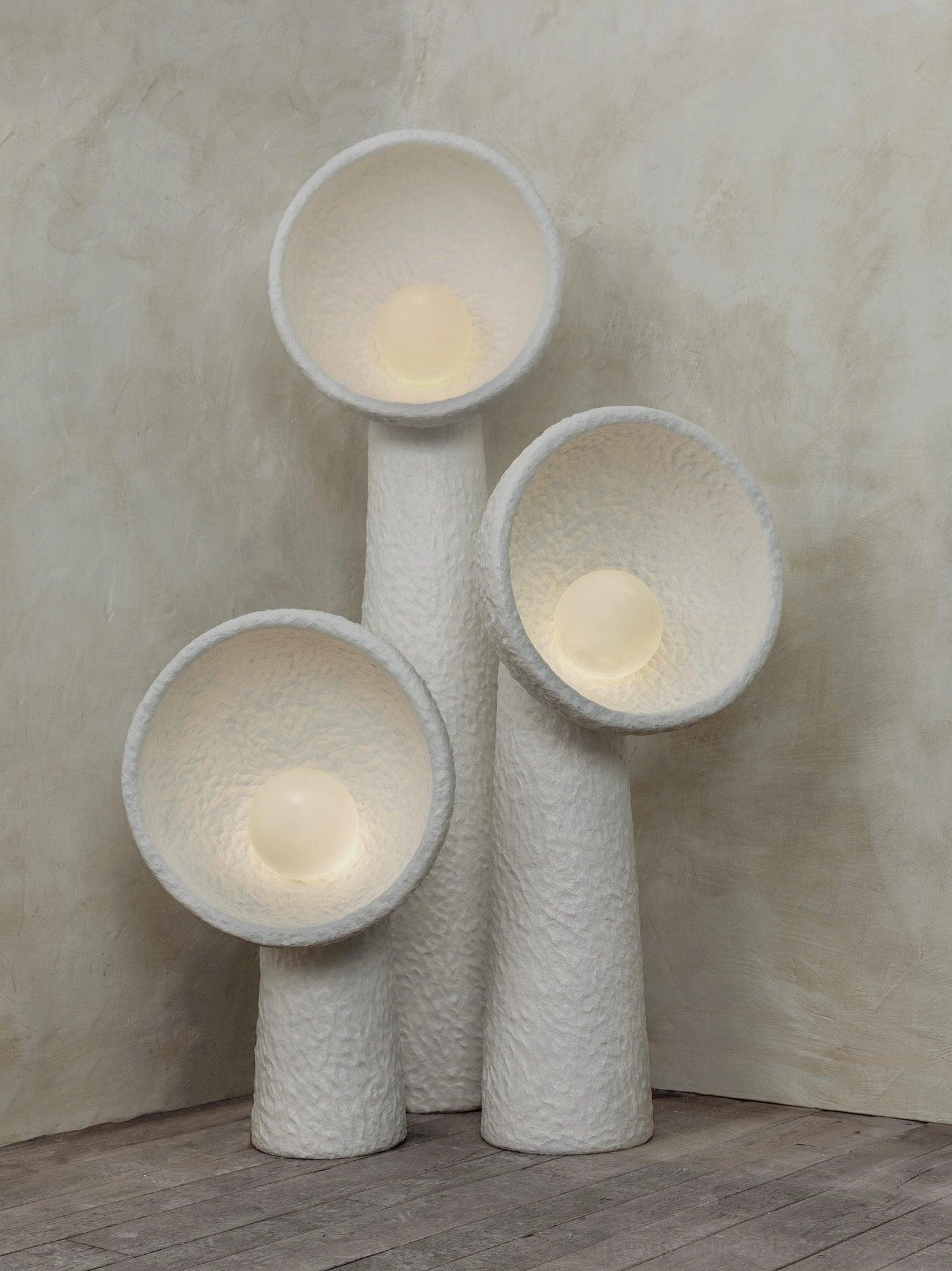 Soniah sculptural floor lamp organic rounded silhouette modern aesthetic design focus