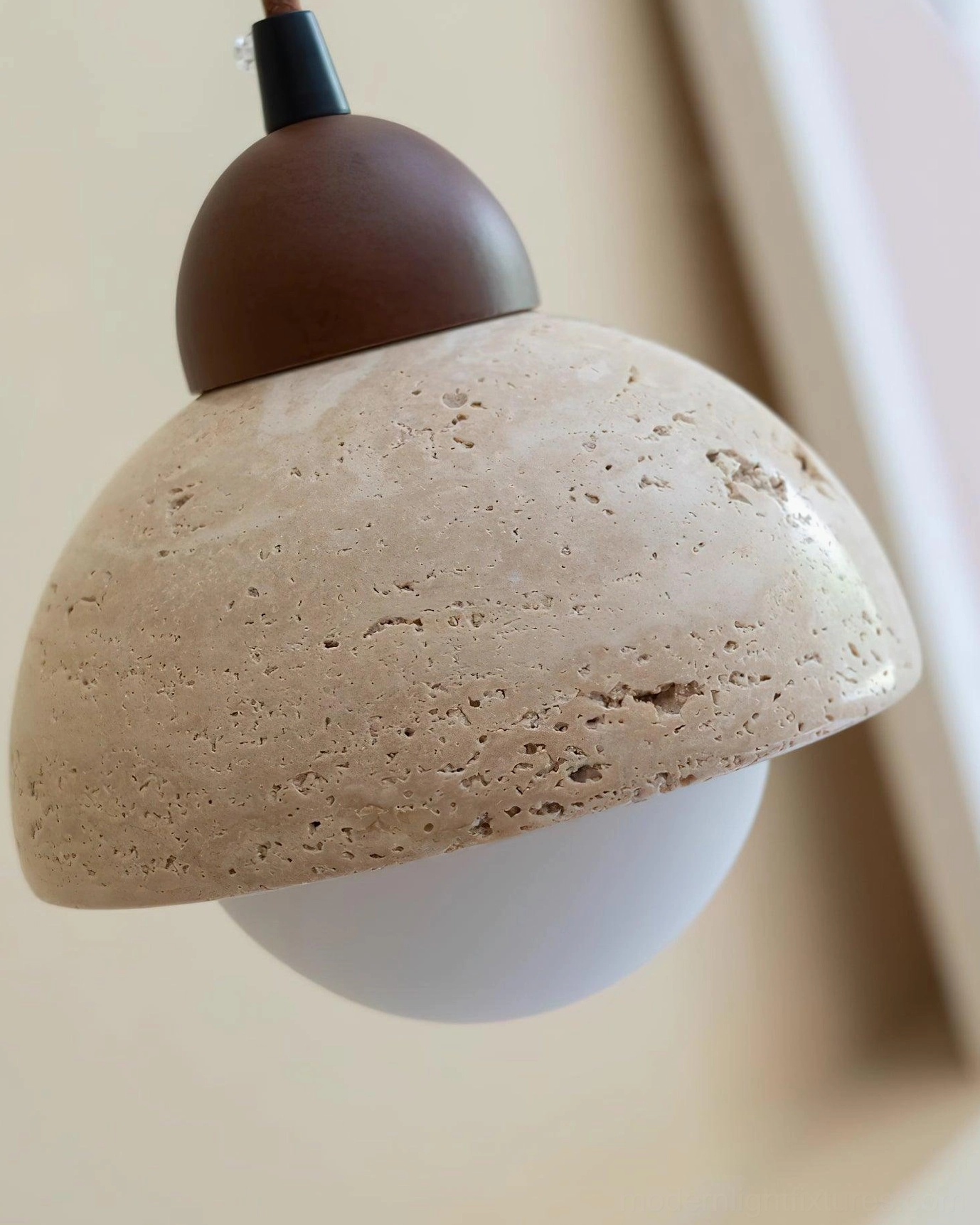 Soren travertine pendant light multiple pendants row installation statement lighting design