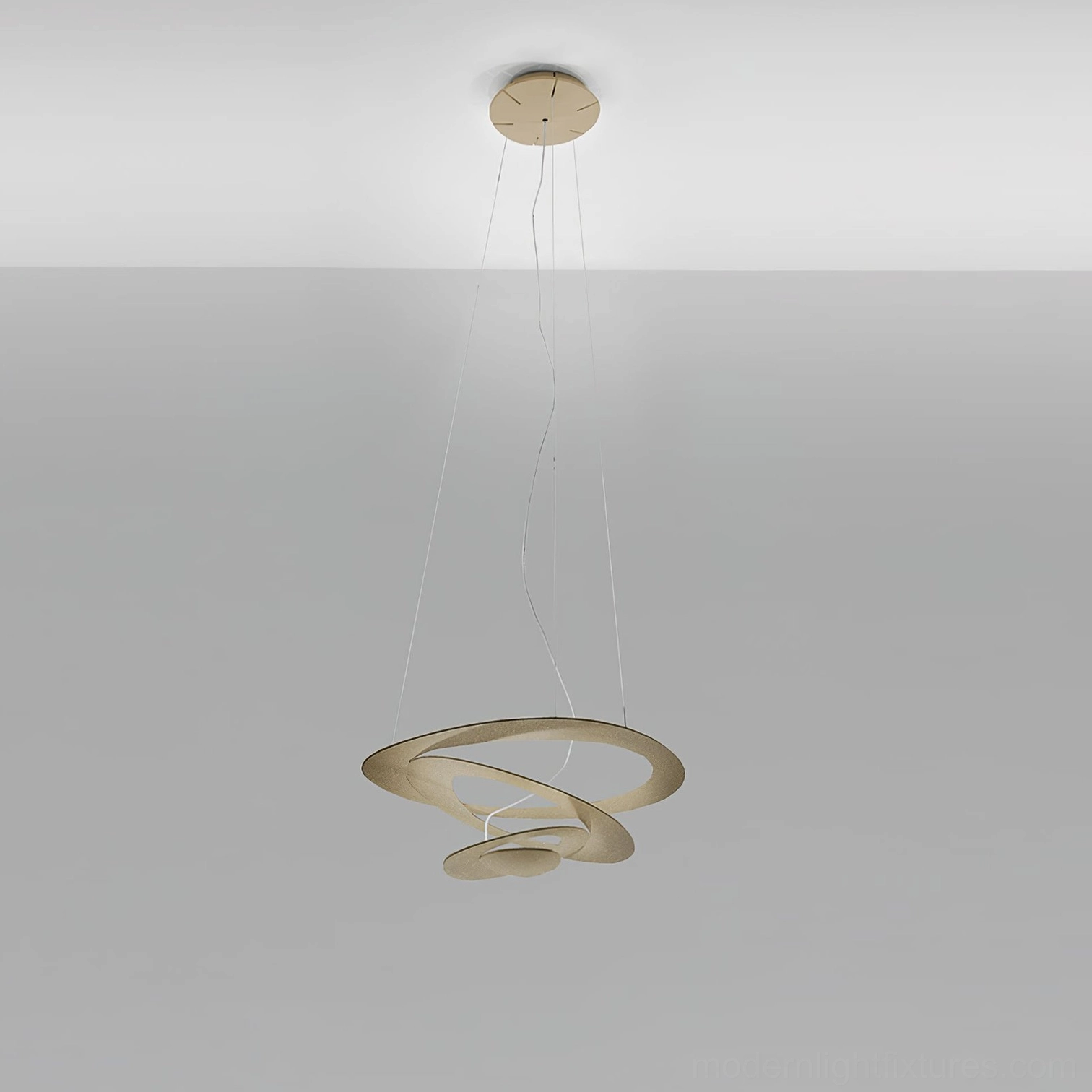 Spiral LED pendant protective packaging and delivery, safe installation ready fixture