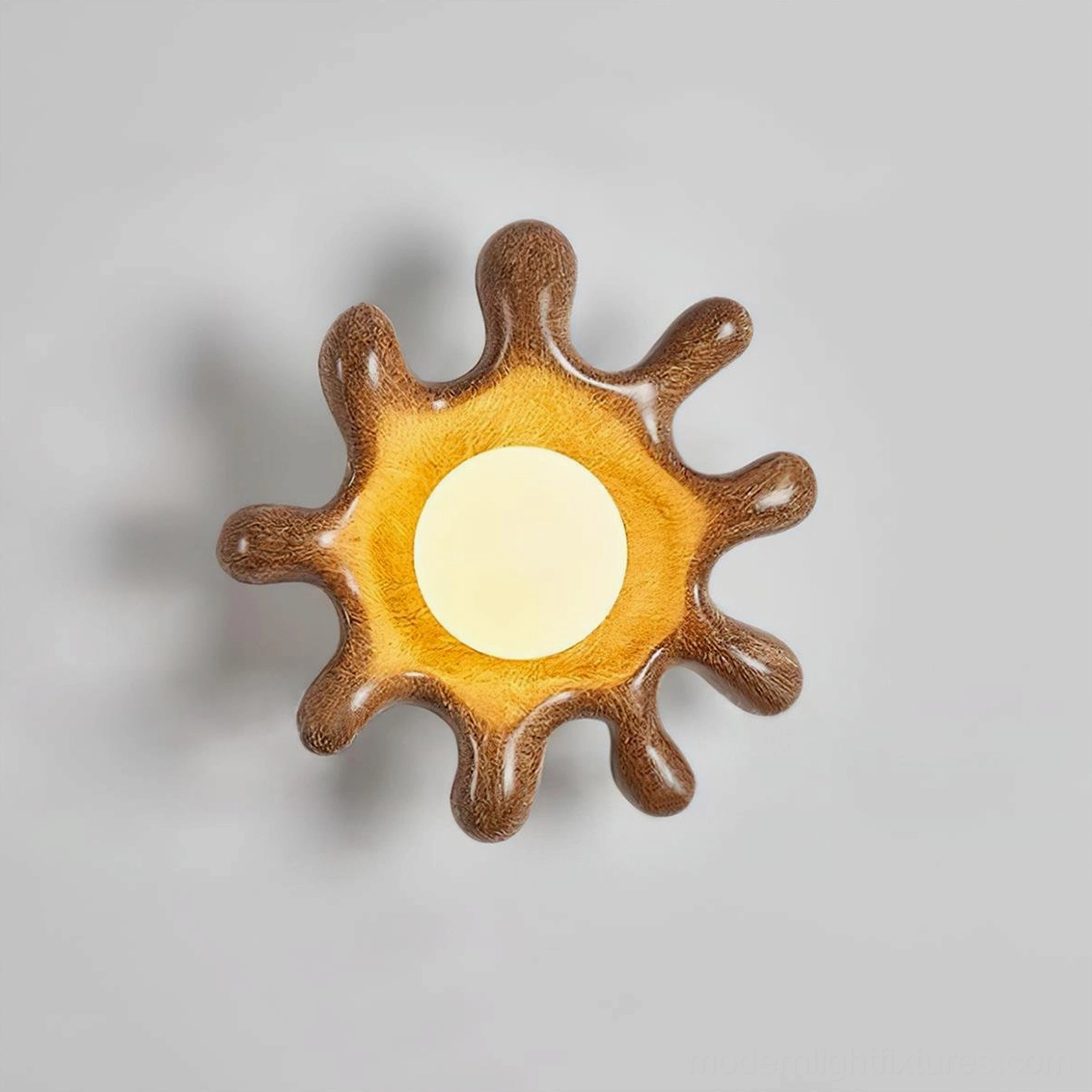 Splova organic wall sconce in contemporary living space ambient design