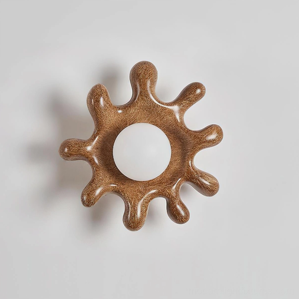 Splova walnut color sculptural wall sconce modern interior accent
