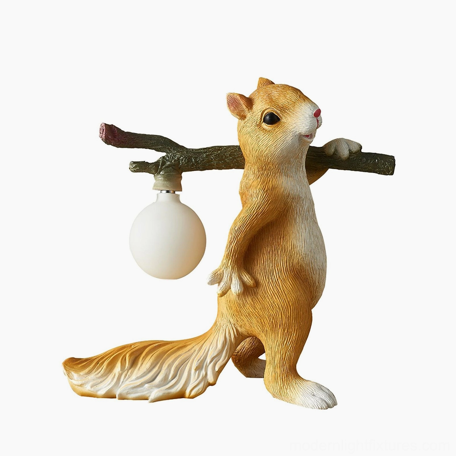 Squirrel table lamp with G9 socket compatibility, versatile decorative bulb fixture for various interiors