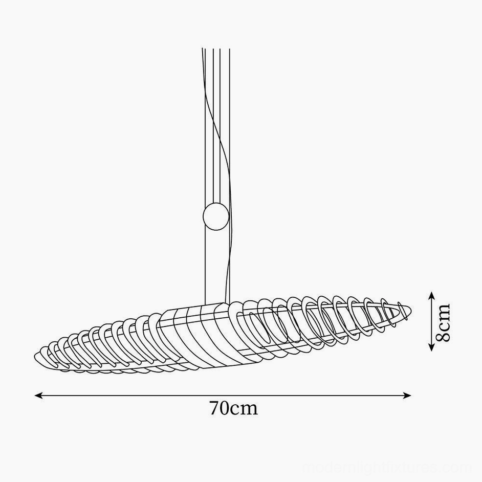 Star Ship pendant light technical specifications line drawing with 70cm dimensions