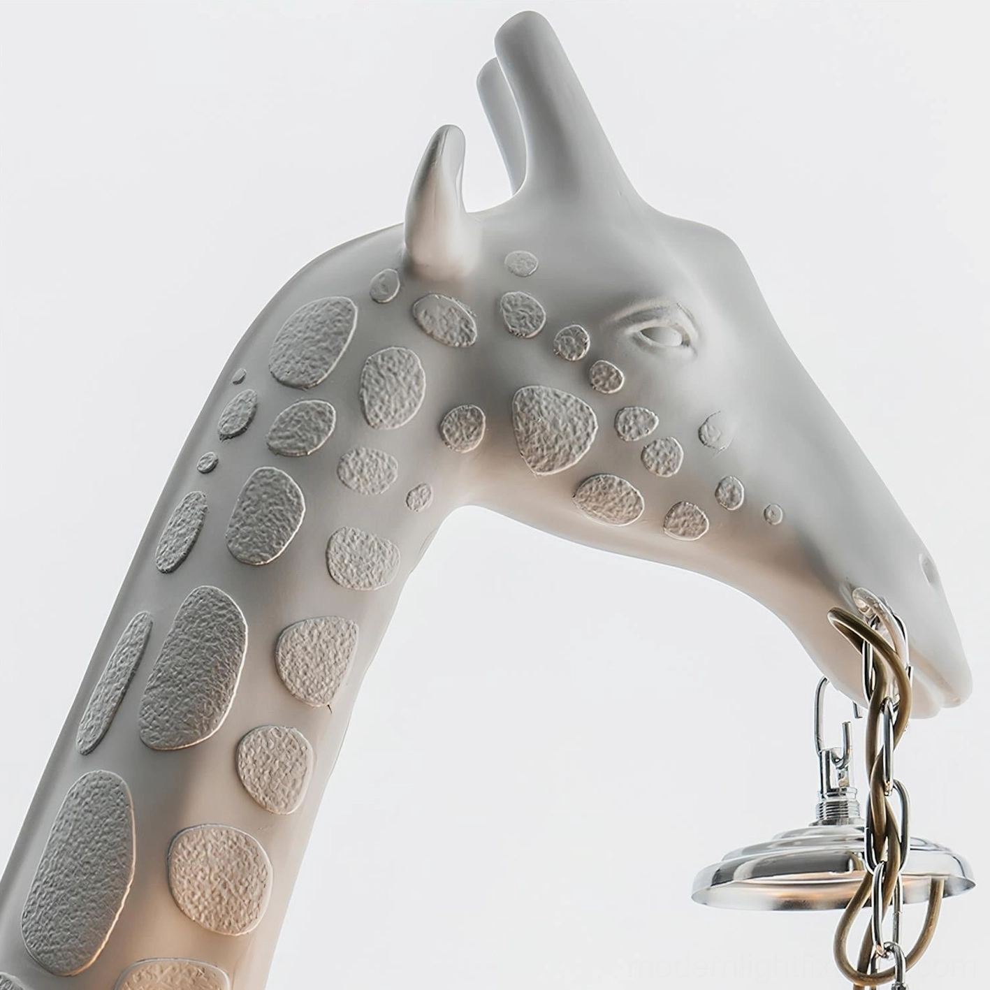 Statement giraffe statue floor lamp featuring bold sculptural form and elegant crystal lighting in modern home