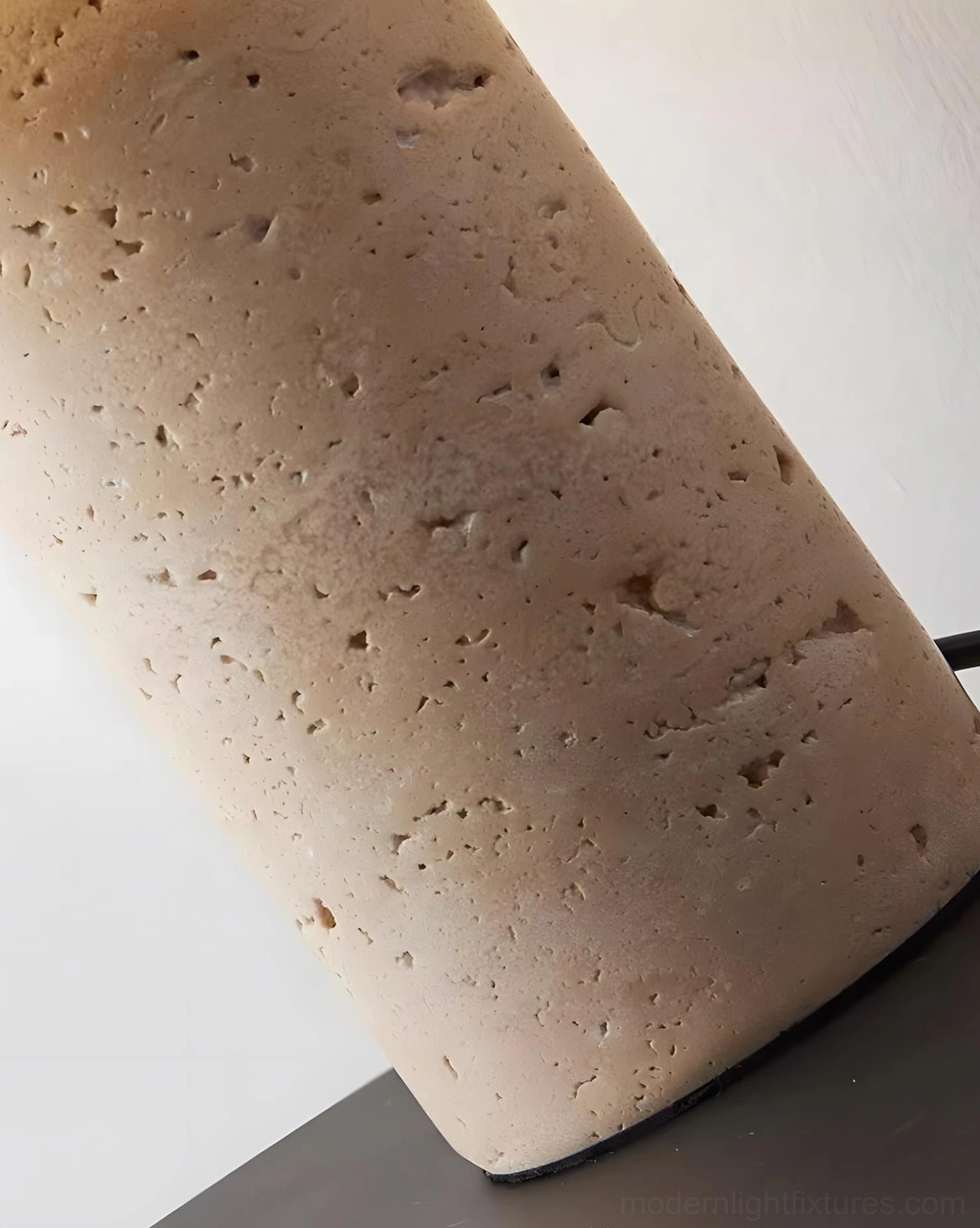 Hand-carved travertine lamp with G4 socket LED compatible modern table lighting fixture