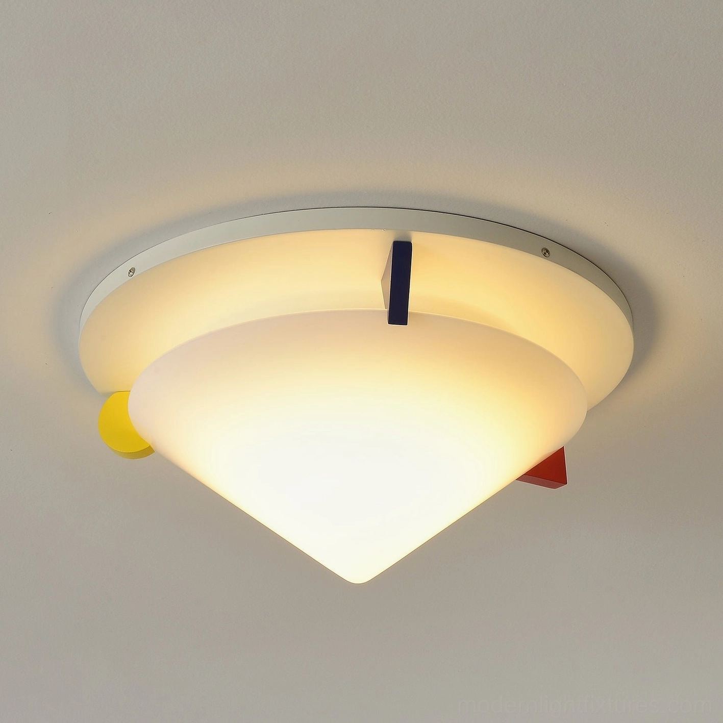Stoja postmodern ceiling lamp geometric form contemporary light fixture Memphis design inspired artistic statement piece