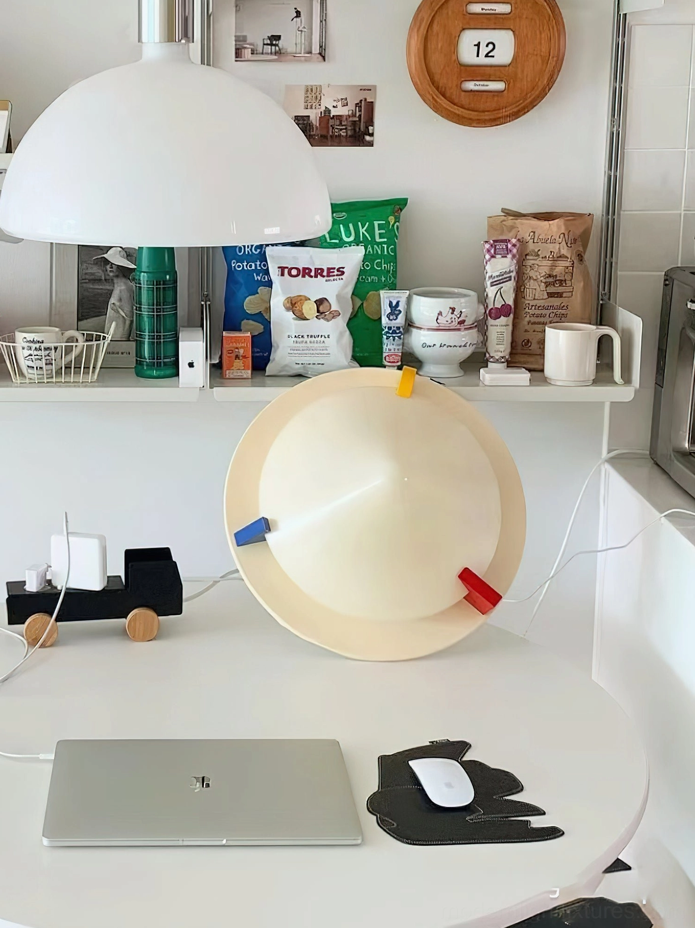 Stoja ceiling lamp dining room installation brightening contemporary kitchen eating area with geometric design