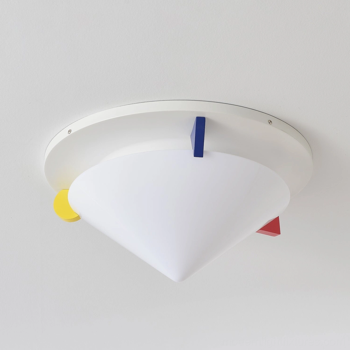 Stoja geometric ceiling lamp modern minimalist design contemporary home lighting fixture with color-blocking accents