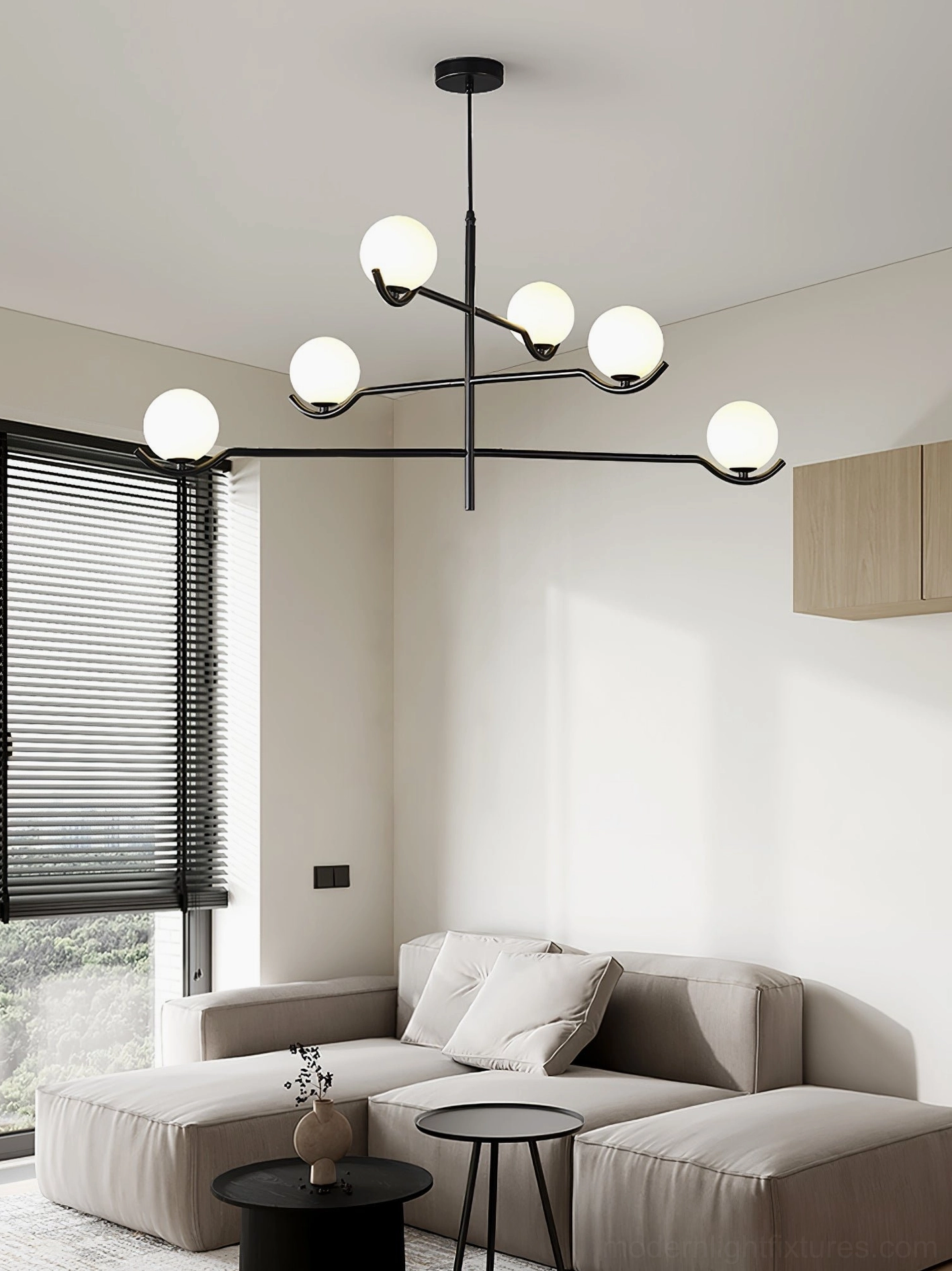 Contemporary pendant lighting with international certifications for North America, Europe, Australia