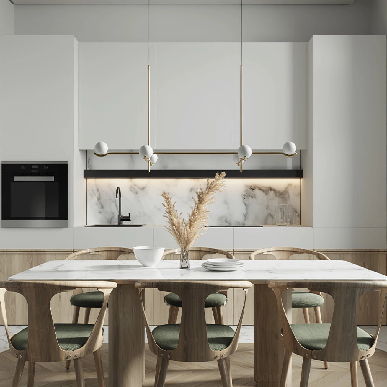 Luxury modern sputnik chandelier with sophisticated design for high-end residential interiors