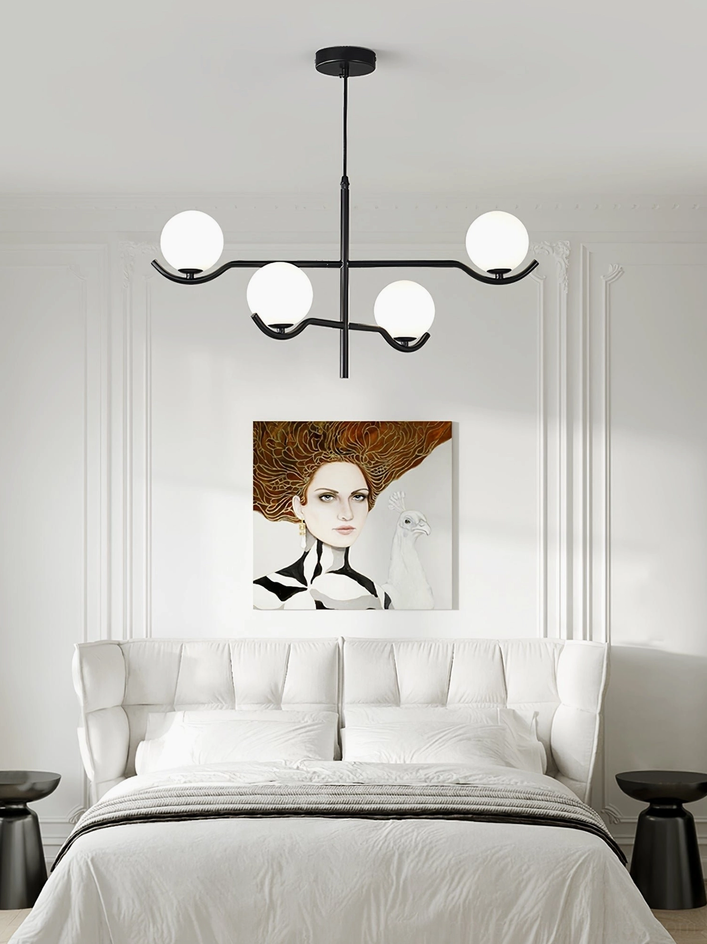 Sullivan Asymmetrical Sputnik Chandelier creating architectural statement in luxury residential spaces