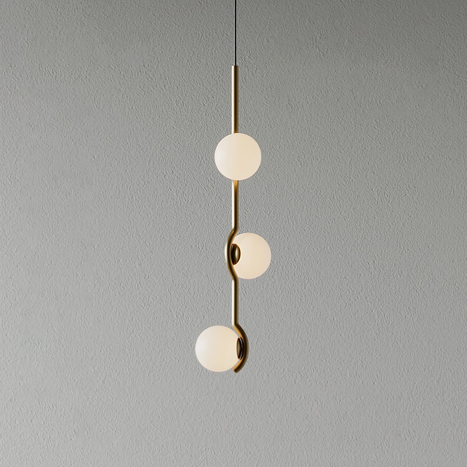 Statement-piece sputnik chandelier creating sculptural focal point in contemporary minimalist interior