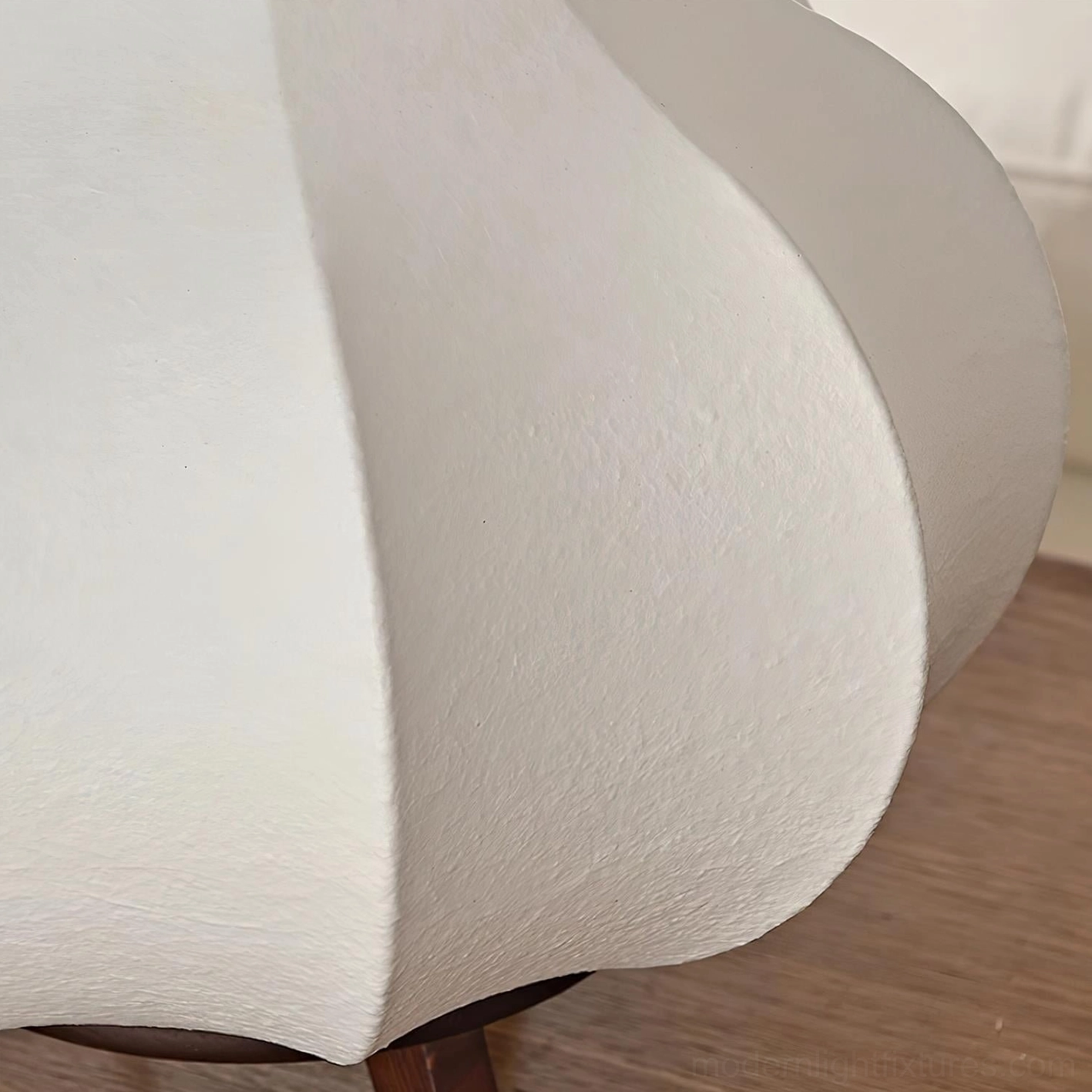 Sultano gourd floor lamp creating focal point in mid-century modern living room interior