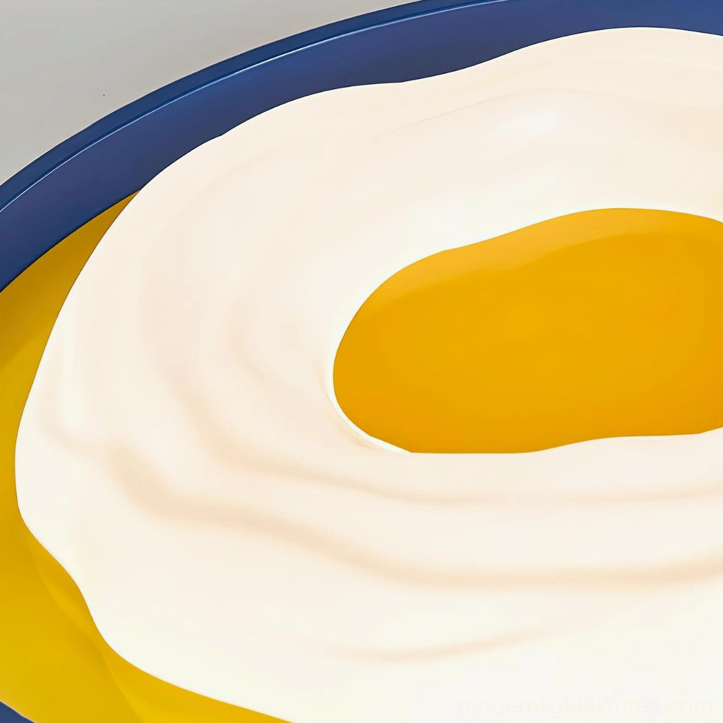 Sunpetal modern ceiling light fixture detail showing color-blocked aesthetic and acrylic diffuser construction