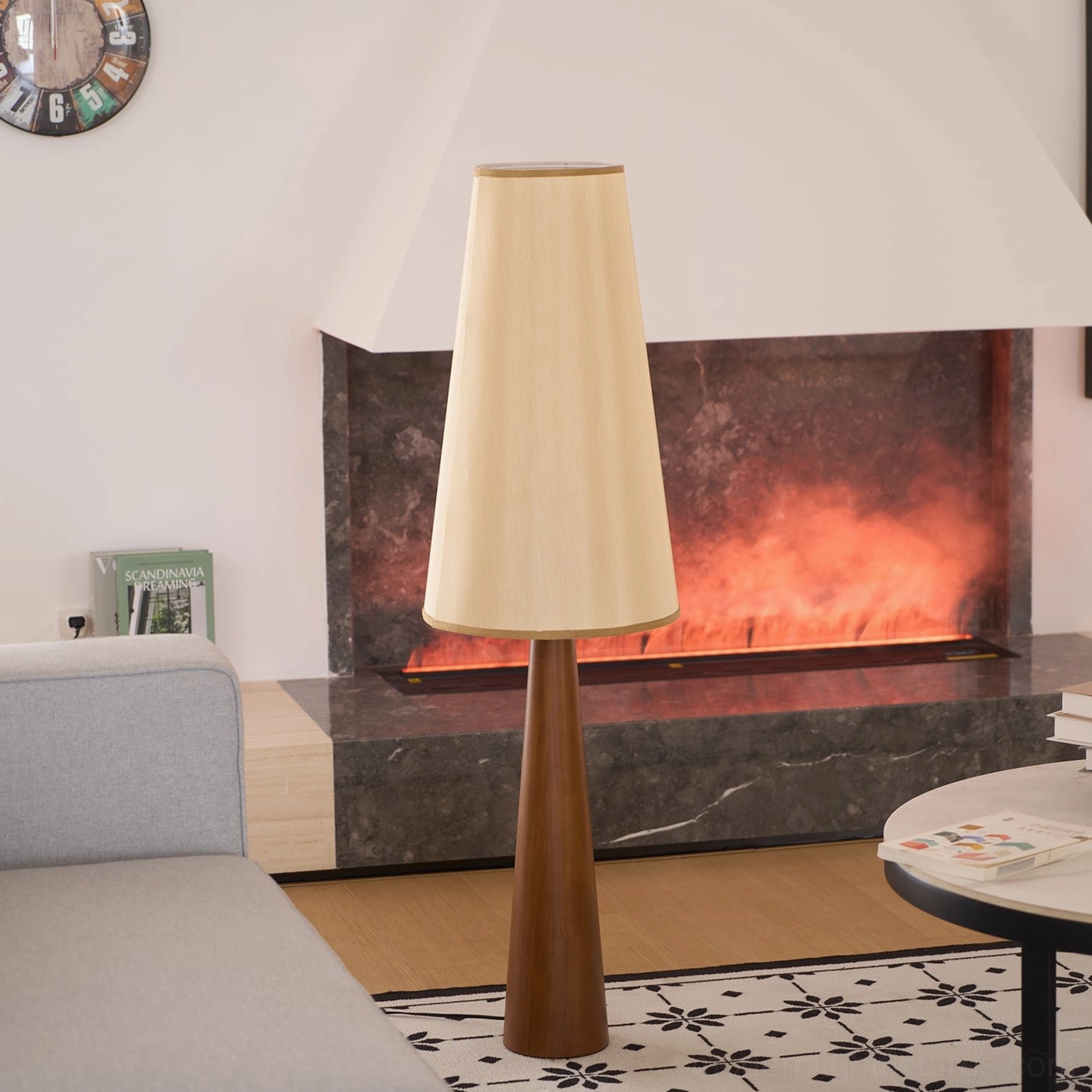 Svelte floor lamp beige neutral tone adaptable contemporary interior design