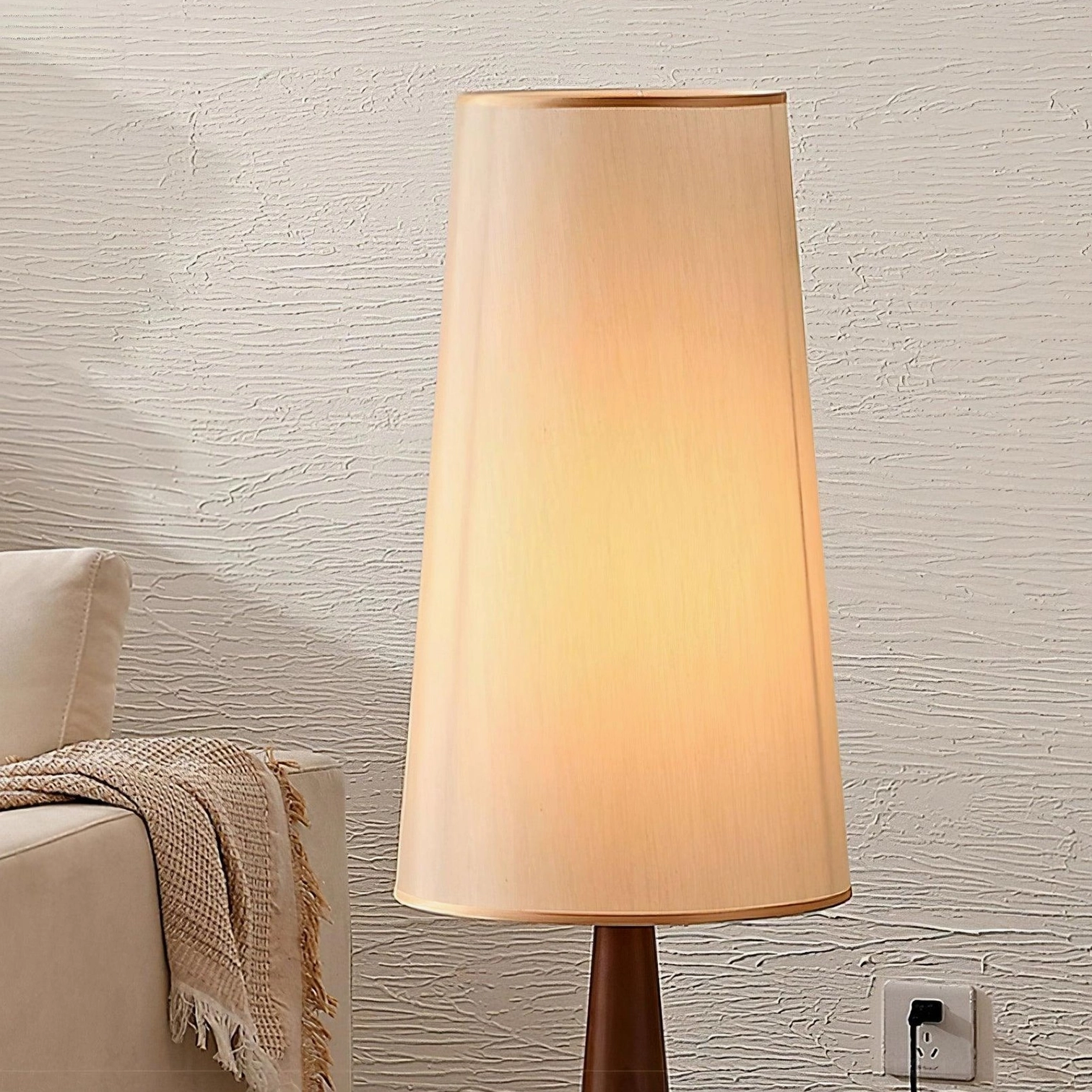 Svelte tapered wooden floor lamp contemporary home décor styling inspiration