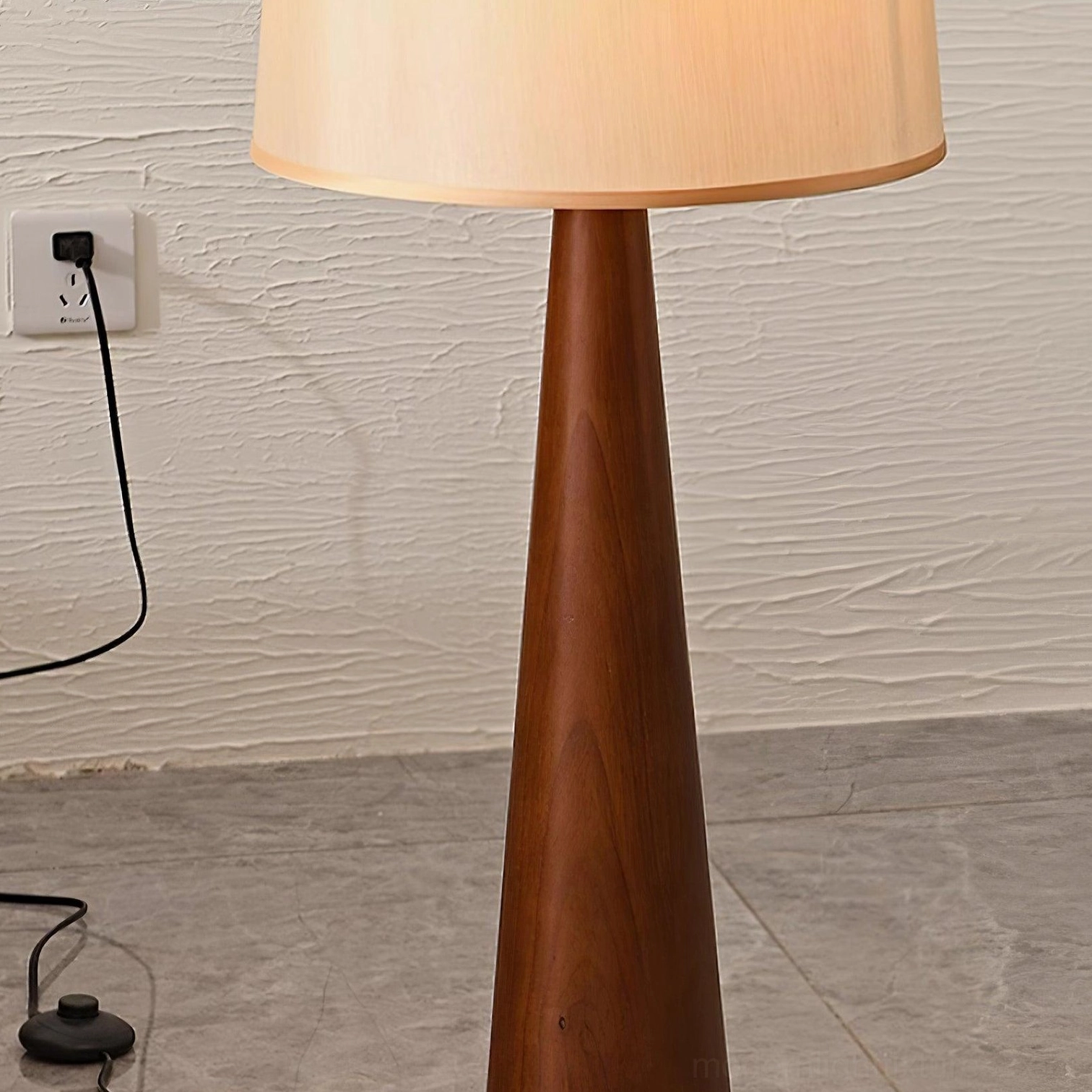 Svelte floor lamp 138cm height 35cm diameter perfect living room proportions