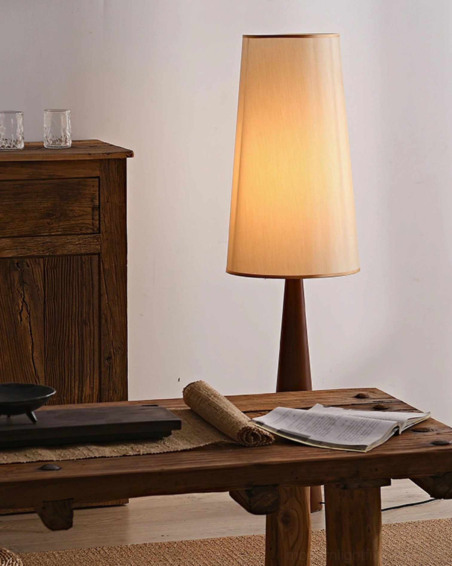 Svelte floor lamp japandi contemporary eclectic interior design styled room