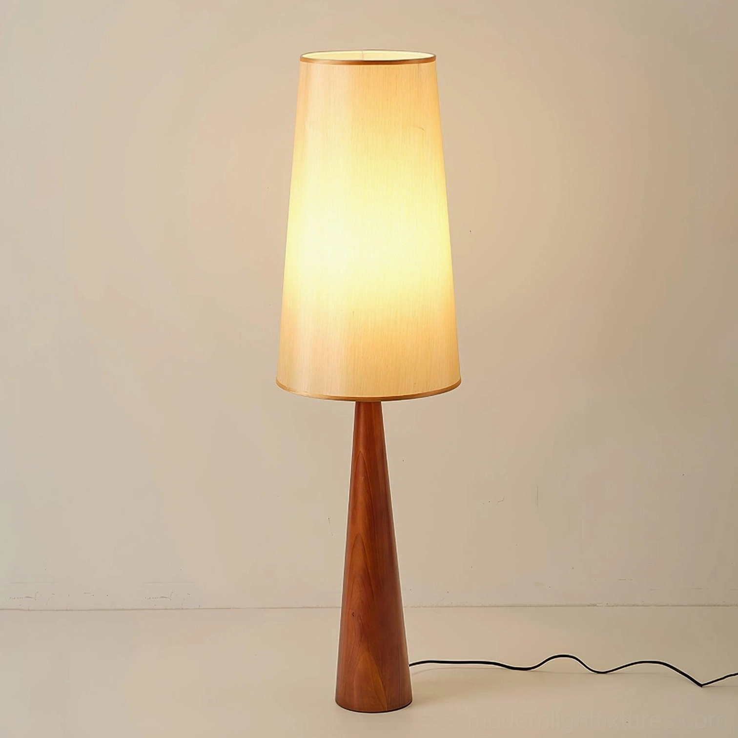 Svelte tapered floor lamp walnut beige color options side by side comparison