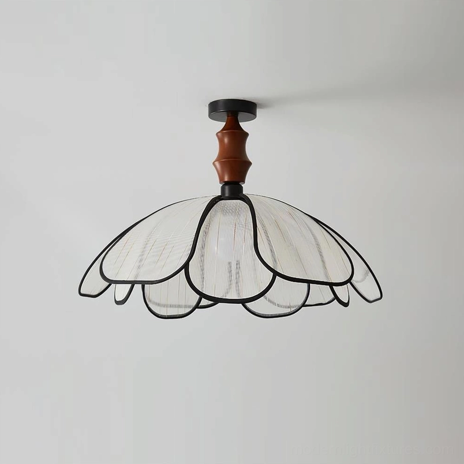 Modern Swanpetal petal-shaped semi-flush ceiling light fixture, contemporary minimalist design