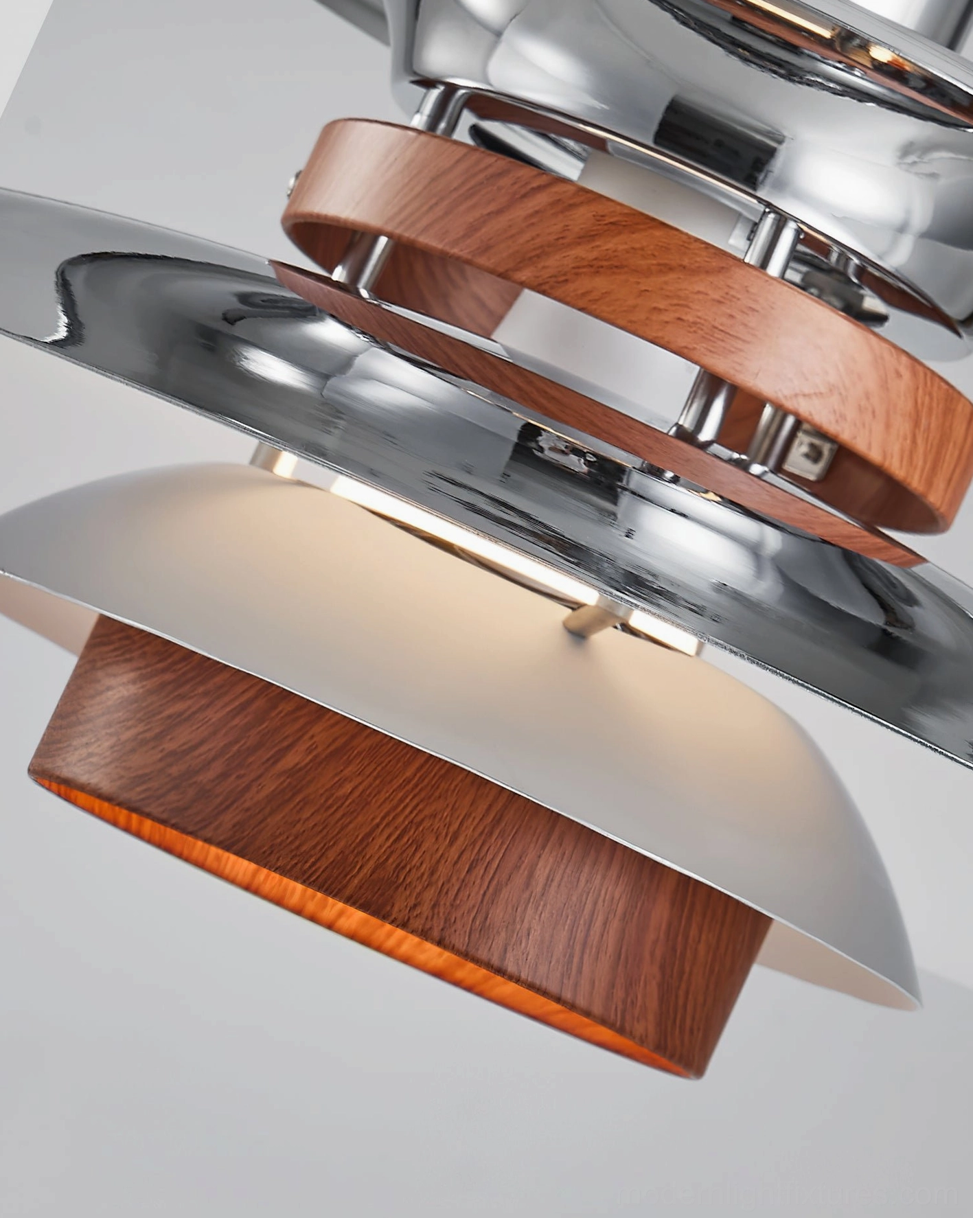 Swing arm pendant light full product view, contemporary lighting fixture