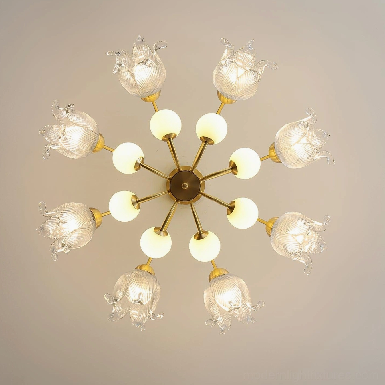 Talia modern chandelier extra large design detail brass and walnut wood frame construction