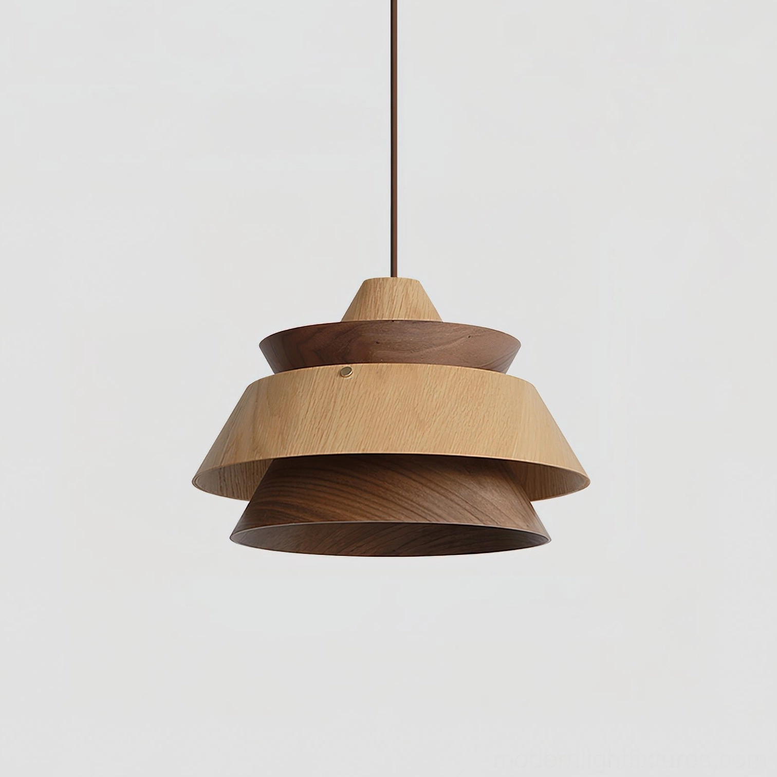 Tall Model E tiered pendant light with extended 22cm height, dramatic sculptural presence in modern dining
