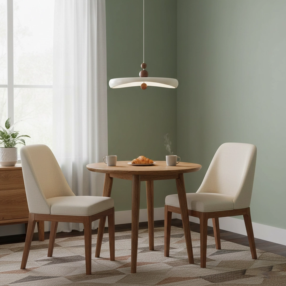 Contemporary living space with Talon pendant light providing ambient warm illumination