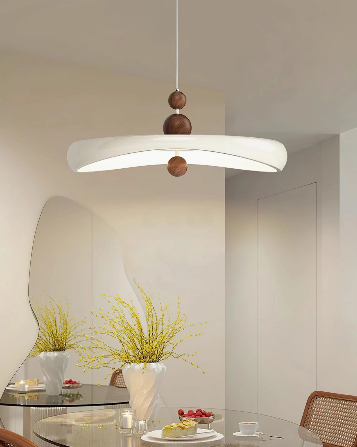 Talon pendant lamp integrated LED design with 50000 hour lifespan and hardwired installation
