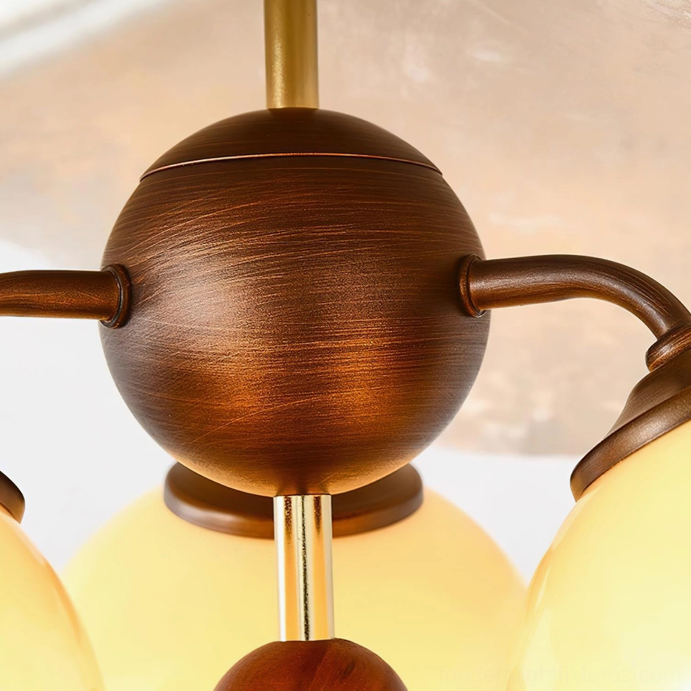 Talvera pendant light overhead view displaying layered canopy design and sculptural form