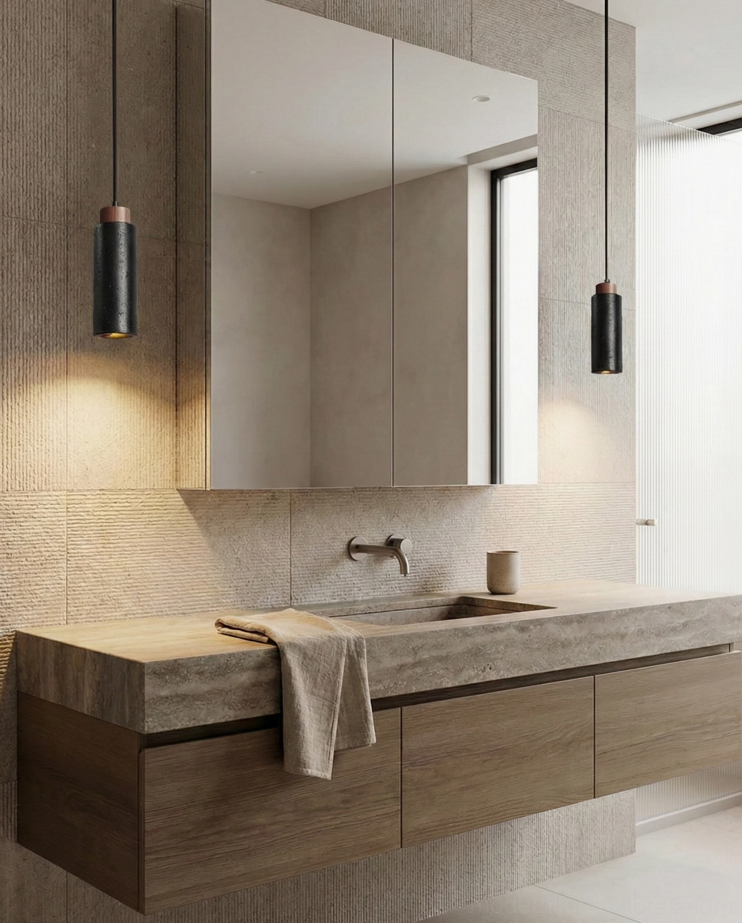 Tavolo travertine pendant light interior styling modern minimalist home decor