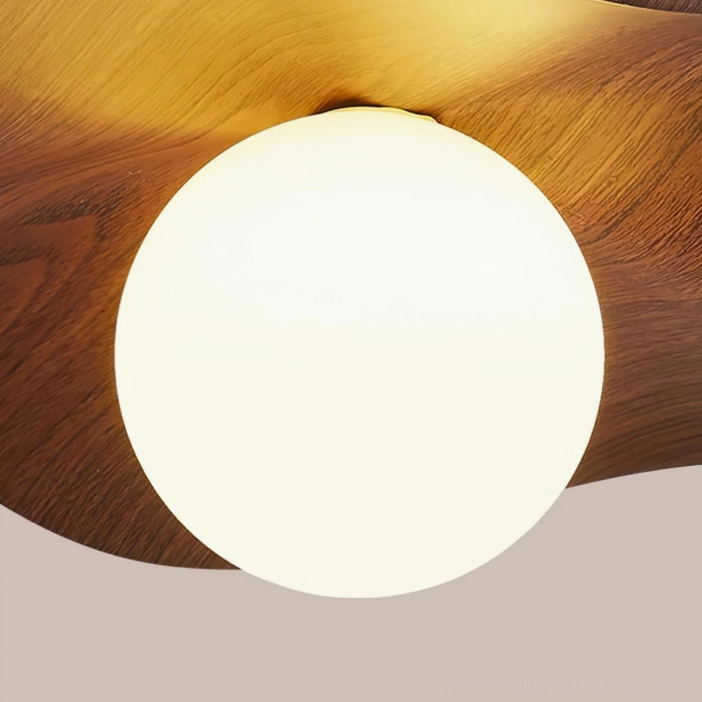 Teelin ceiling light shown in interior space - semi-flush fixture installation - warm residential lighting ambiance