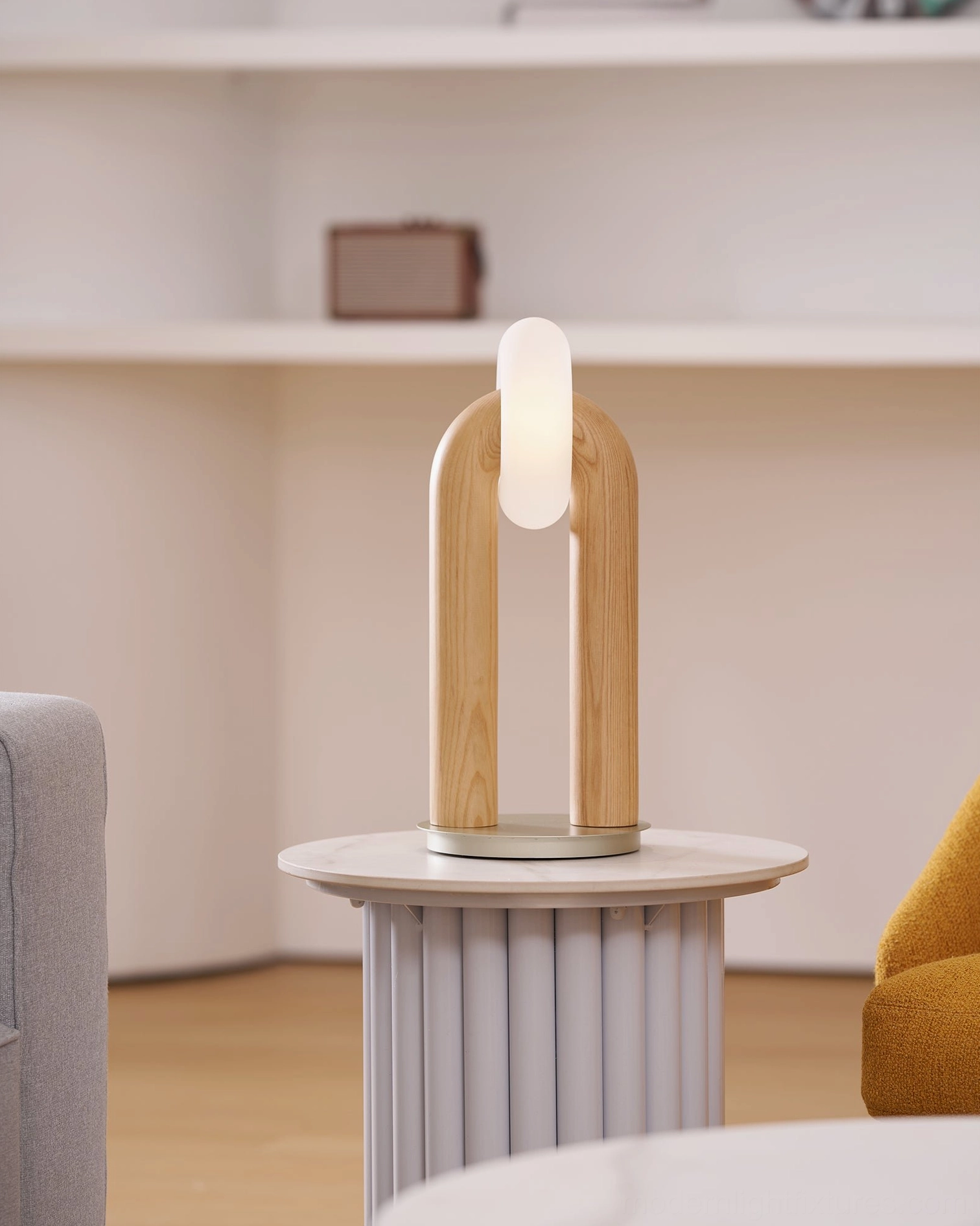 Teelo table lamp with 59-inch power cord and on-off switch, ready for installation and use