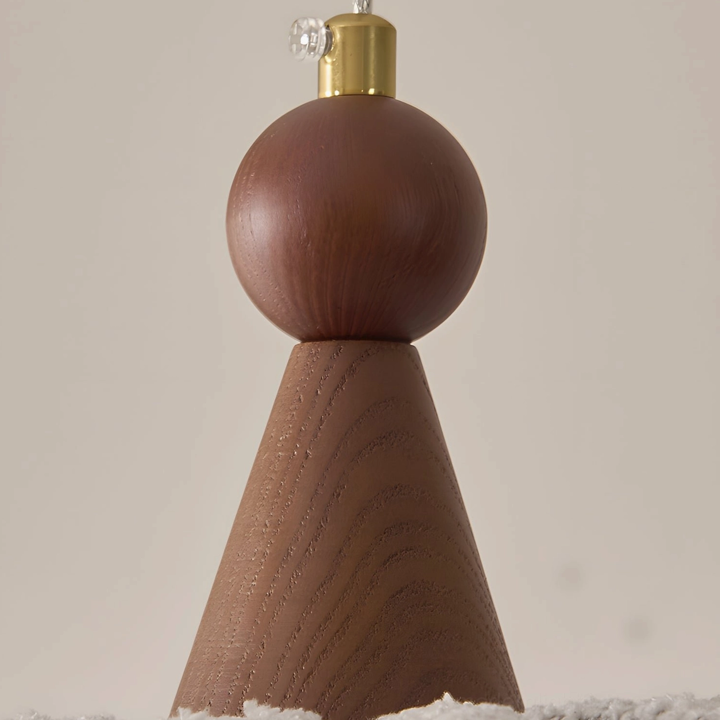 Tenera fabric pendant light multiple color options - walnut beige grey comparison
