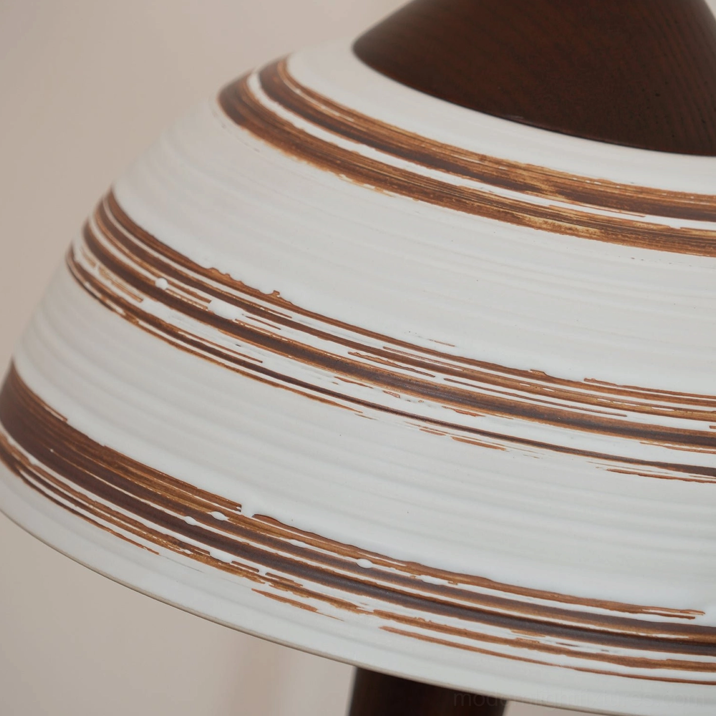 Tera mid-century table lamp demonstrating scale and presence in decorated home environment