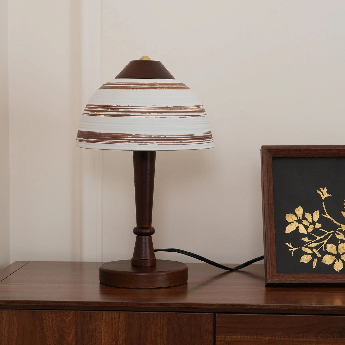 Tera ceramic table lamp in white finish option with minimalist modern interior aesthetic