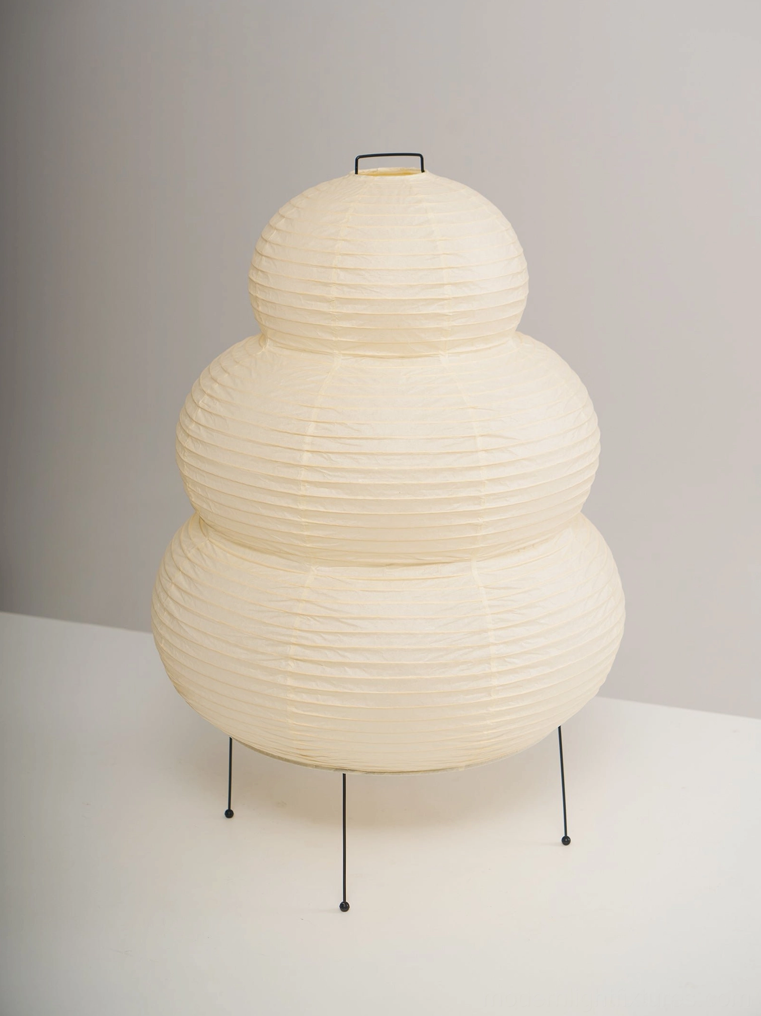 Tiered Shoji table lamp color variant showcase, black and white options comparison