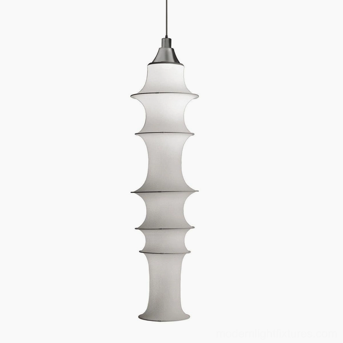 Tiered white pendant lamp showcasing soft light diffusion in modern home decor