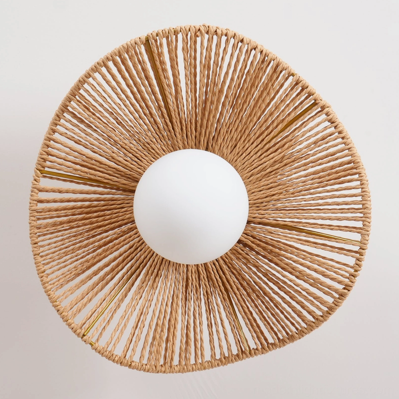 Tilda rattan ceiling light in eclectic interior design, global bohemian style with mixed cultural elements