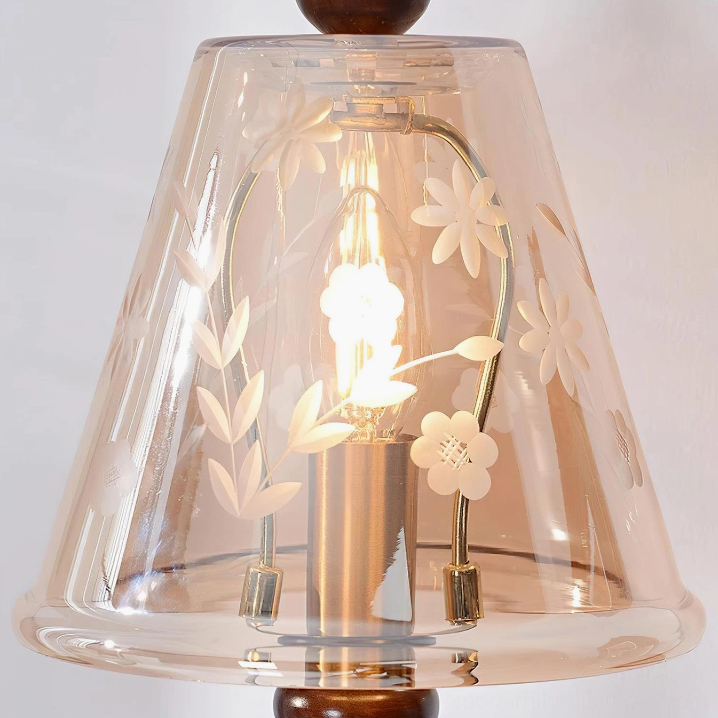 Tilda vintage table lamp multiple color finish options, black walnut and natural walnut base comparison